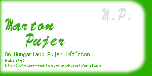 marton pujer business card